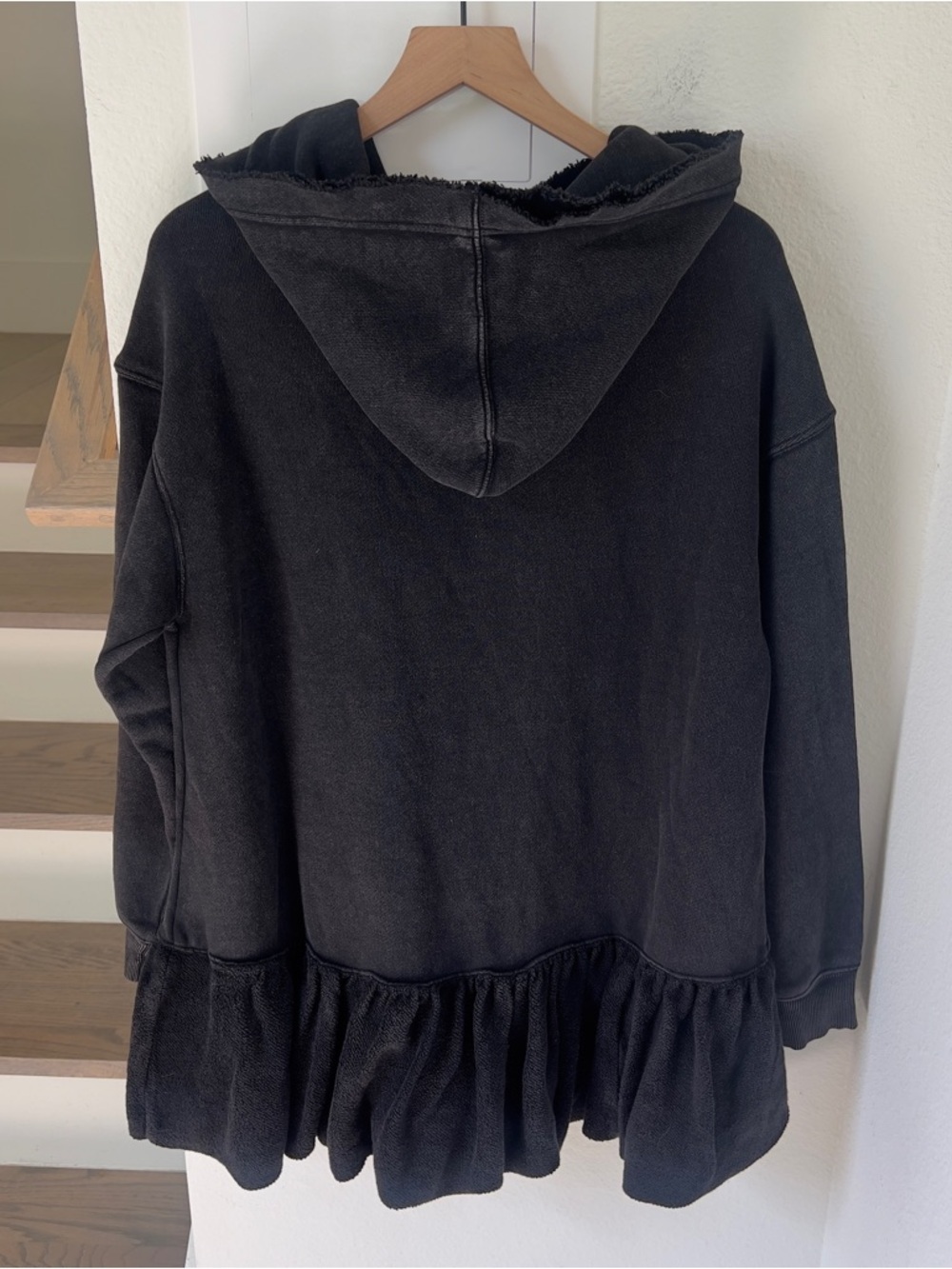 Free People Rainy Day Hoodie Dress - Washed Black - NWT - Picture 3 of 4